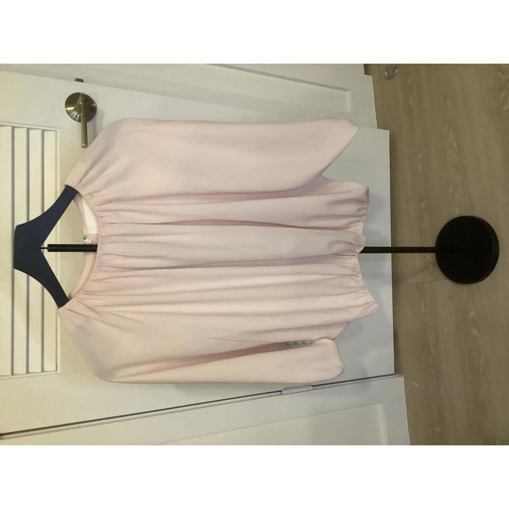 Co Women's Pink Blouse Size XS Jewel Neckline Flowy